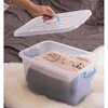 Basicwise Large Clear Storage Container With Lid and Handles, PK 6 QI003488.6